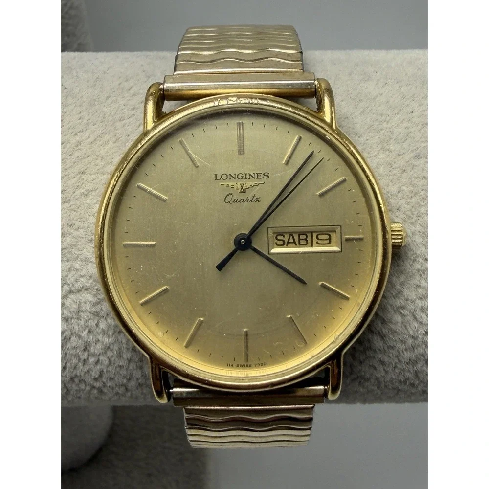 Longines 114 7250 New Battery Mens Swiss Watch 33MM 6.75